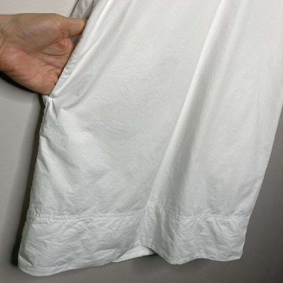 MADEWELL Mini Shirtdress Women XS White V-Neck Shift Dress Pockets NP093 - Picture 7 of 15